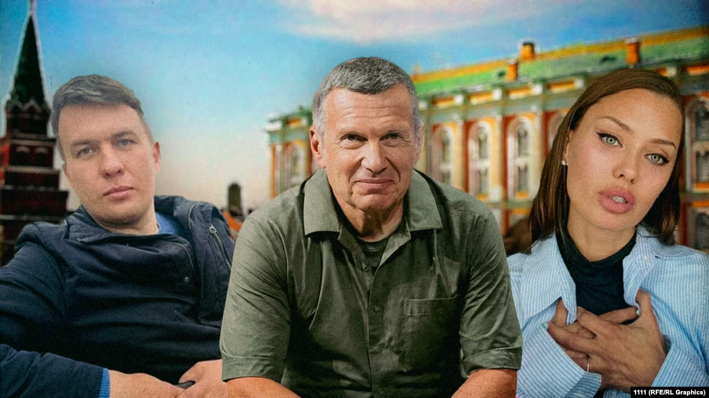 Роспропагандисти: Ремесло,  Соловйов і  Боня // Колаж: Радіо Свобода