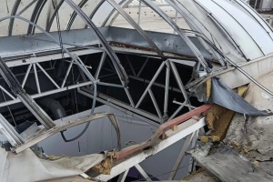 In Odesa, Russian drone strikes roof of shopping center