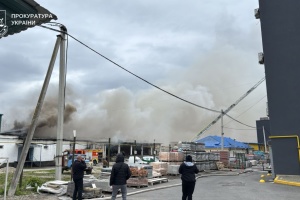 Drone attack on Ternopil: fire contained, nine hits on industrial facilities reported