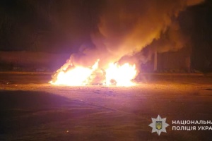 Russian drone strikes police car in Sumy region; injuries reported