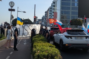 На Кіпрі українці провели акцію протесту проти російських маніпуляцій історією