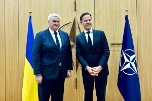 Sybiha, Rutte discuss ways to scale up Ukrainian arms manufacturing with NATO support