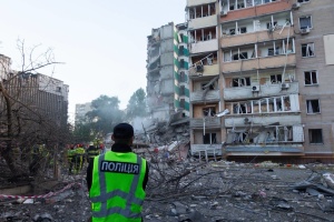 In Kyiv, death toll from Russia's massive attack climbs to three, with 40 injured