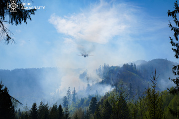 In Zakarpattia region, authorities investigate possibility that forest fire is set on behalf of Russians