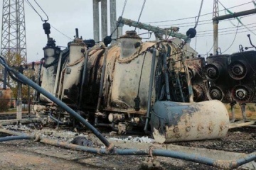 Substation and high-voltage power line damaged in the capital due to Russian attack