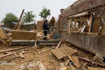 Invaders strike village in Chernihiv region; woman and her child injured