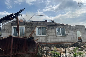 Russian drone destroys two-story residential building in Sumy region