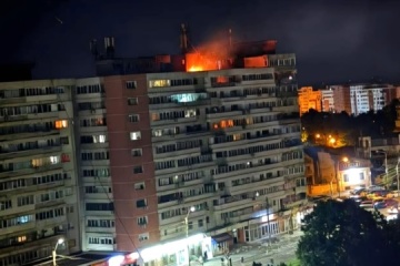 Russian drone crashes into apartment building in Romania, two injured