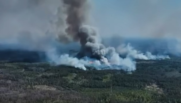 На прикордонні Чернігівщини через російську агресію палає 2400 гектарів лісу
