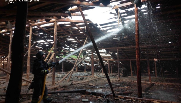 Russian forces hit Hlukhiv this morning, destroying educational institution