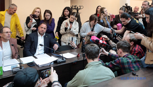Судове засідання з обрання запобіжного заходу Андрію Єрмаку / Фото: Володимир Тарасов. Укрінформ