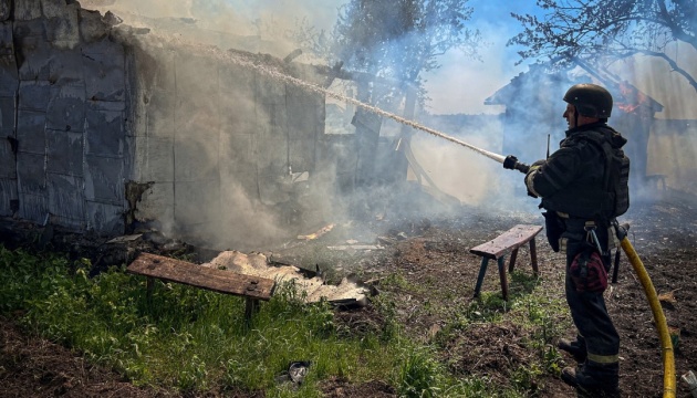 Fires caused by Russian attacks extinguished in four communities of Sumy region