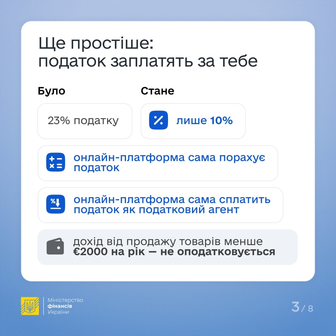 Як працюватиме закон про «податок на OLX» - роз’яснення Мінфіну