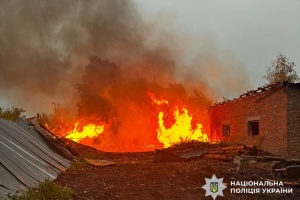 Росіяни вдарили «Геранями» по фермерському господарству на Чернігівщині, горіло зерно та сільгосптехніка