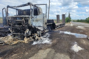 Дрон знищив 10 одиниць техніки на місці проведення дорожніх робіт