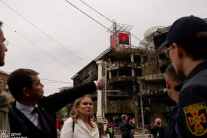 NATO secretary general visits sites of Russian strikes in Kyiv