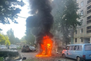 Росіяни знову атакують Запоріжжя безпілотниками, є постраждала