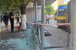Enemy strikes public transportation stop in Odesa, three injured
