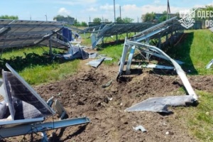 Solar power plant damaged in missile attack in southern Odesa region