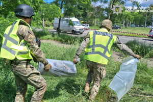 У Шевченківському районі Києва поблизу проїжджої частини вилучили бойову частину «Герані-2»