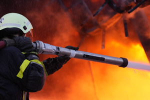 Warehouses containing sulfur-based substances caught fire near Sumy region following Russian airstrike