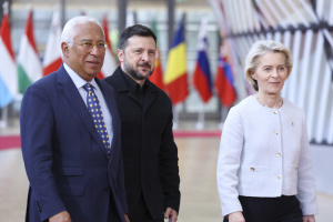 Zelensky arrives at EU summit