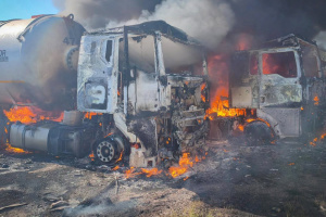 Russian forces attack truck parking lot in Odesa region; one person killed, and others wounded
