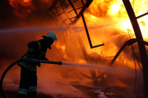 Warehouse catches fire in Kyiv region after Russian attack, one injured 