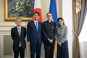 山田・国光両副大臣、ウクライナのスヴィリデンコ首相とカチカ副首相と会談　支援・協力につき協議