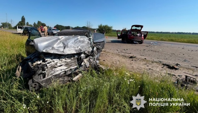 Five killed, two injured in passenger car collision in Kyiv region