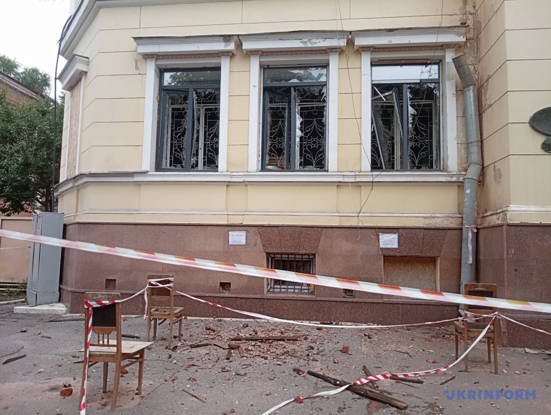 Наслідки пожежі в Харківському художньому музеї
