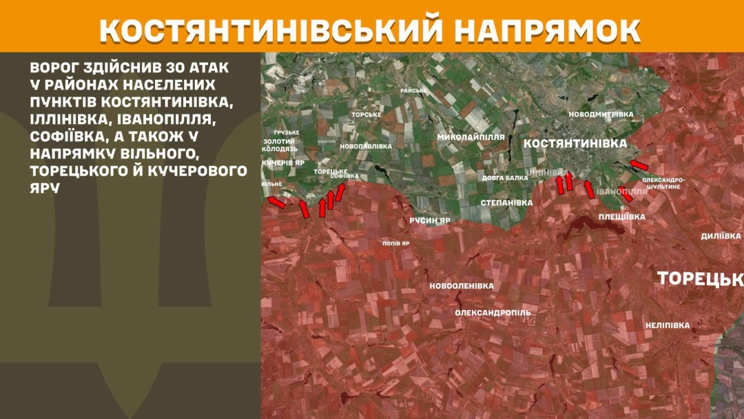 Ворог найбільше тисне на Покровському і Костянтинівському напрямках, за добу на фронті - 279 боїв
