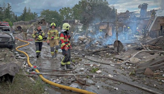 Ten killed, dozens injured: Rescuers show aftermath of Russian missile strike on Kyiv region