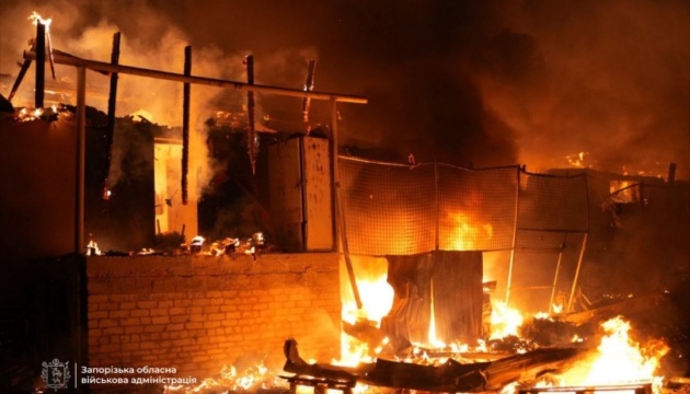 Zaporizhzhia hit by another Russian strike, sparking fire at impact site
