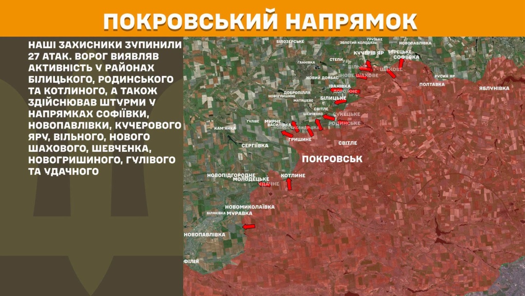 Сили оборони зупинили 27 ворожих атак на Покровському напрямку, за добу на фронті - 234 зіткнення
