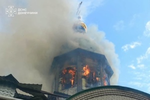 Se incendia una iglesia en Kramatorsk tras un ataque ruso