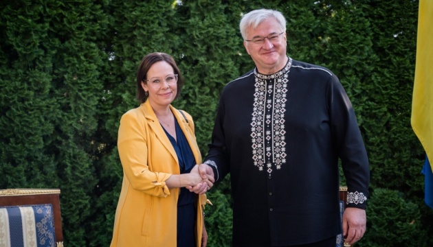 Schwedische Außenministerin in Kyjiw eingetroffen