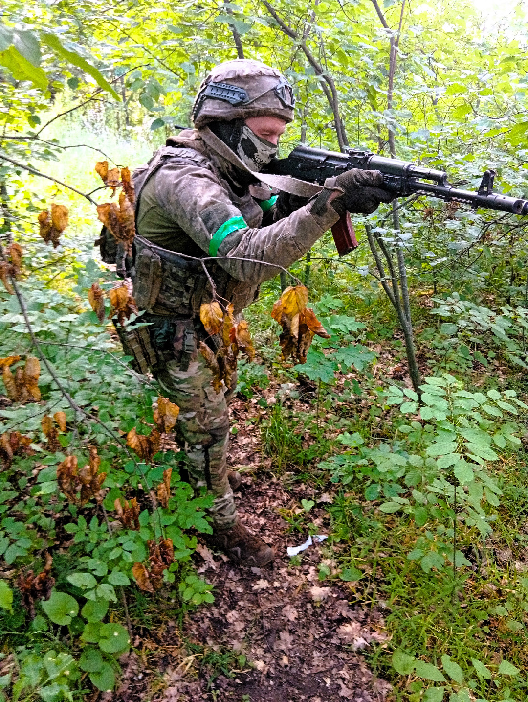 Бандерас у зоні бойових дій на Донеччині. Фото з його особистого архіву