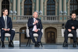 Russische Propaganda fälscht Titelbilder und Veröffentlichungen internationaler Ausgaben über Besuch der US-Delegation in Kyjiw