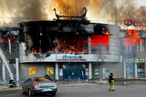 Russian forces strike shopping center in Dnipro