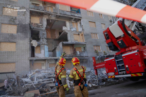 Emergency response work completed at site of Russian airstrike in Sumy