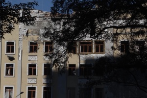 Gebäude des Hohen Justizrates in Kyjiw durch russischen Angriff beschädigt