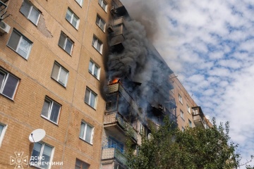У Краматорську через атаку російських дронів виникли пожежі у багатоповерхівках