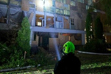Institución de educación superior en el distrito de Golosiivsky de Kyiv dañada en un ataque ruso