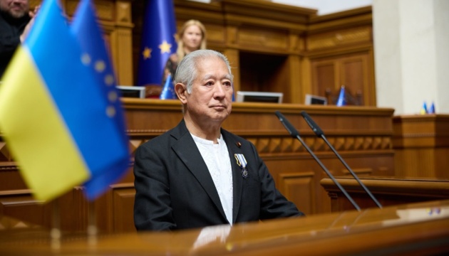 森英介衆院議長、ウクライナ議会で演説　福島原発でのウクライナから日本への支援を喚起