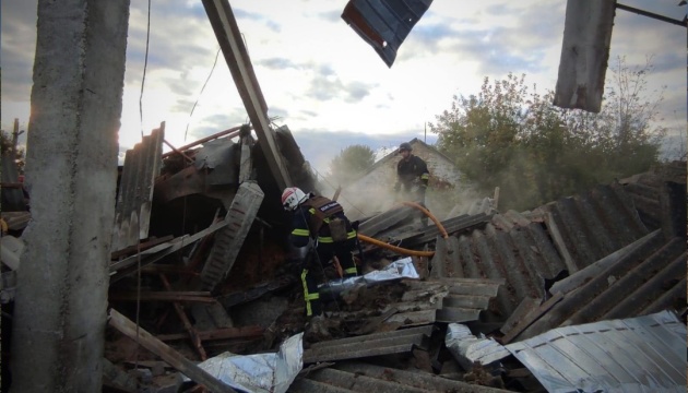 У Борзні на Чернігівщині через атаку російських дронів зруйнований склад агропідприємства