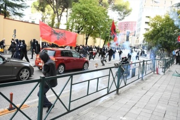 Поліція Албанії могла застосувати гумові кулі проти мітингарів
