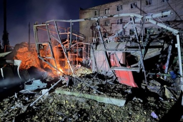 Une chaufferie détruite lors d'une frappe russe dans un village de la région de Kharkiv